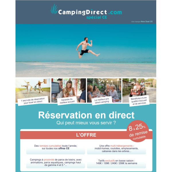 Campingdirect.com jusqu à -70 de remises par Avantages Enseignants