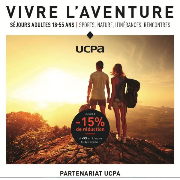 UCPA Séjours Adultes 18-55 ans Jusqu à -15 par Avantages Enseignants