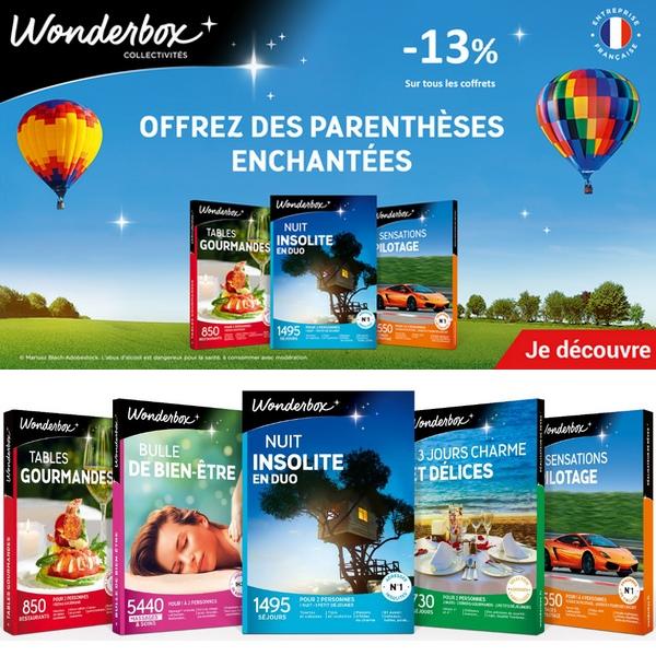 Wonderbox Offre Annuelle -13 par Avantages Enseignants