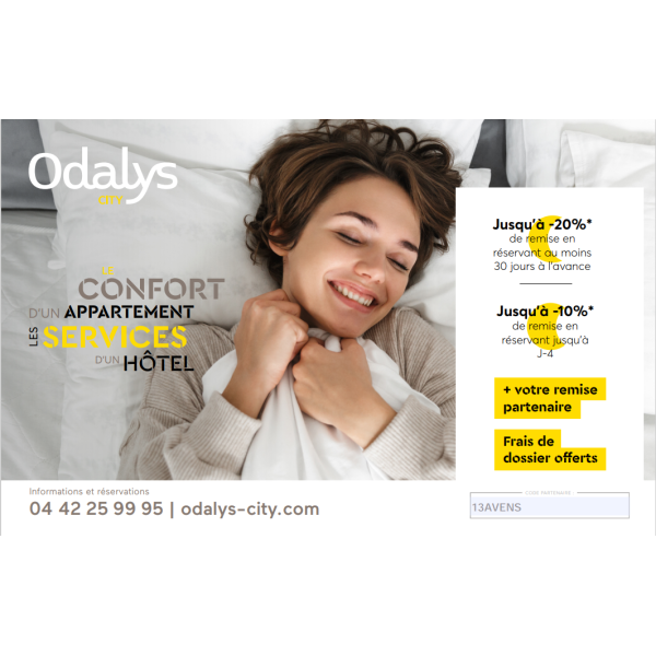 Odalys City   appart hôtel idéal pour vos vacances ou vos week-end jusqu à -20 par Avantages Enseignants