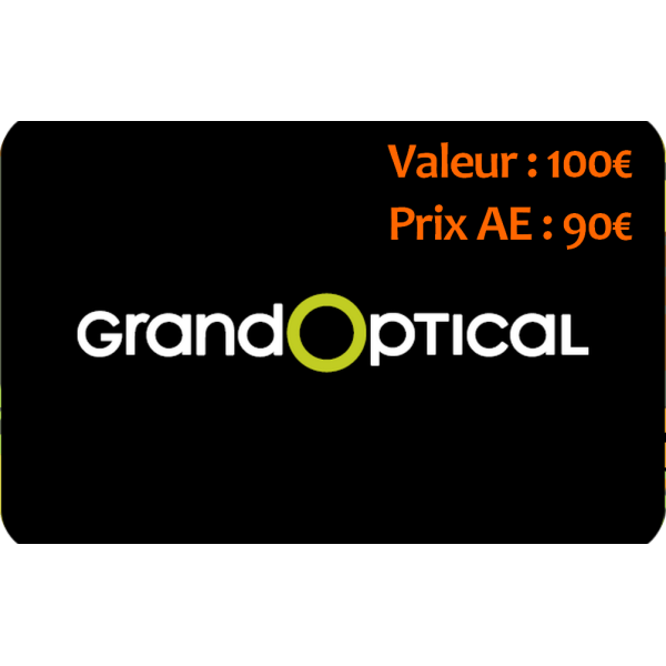 Carte cadeau GRAND OPTICAL 100€ - Prix AE 90€ par Avantages Enseignants