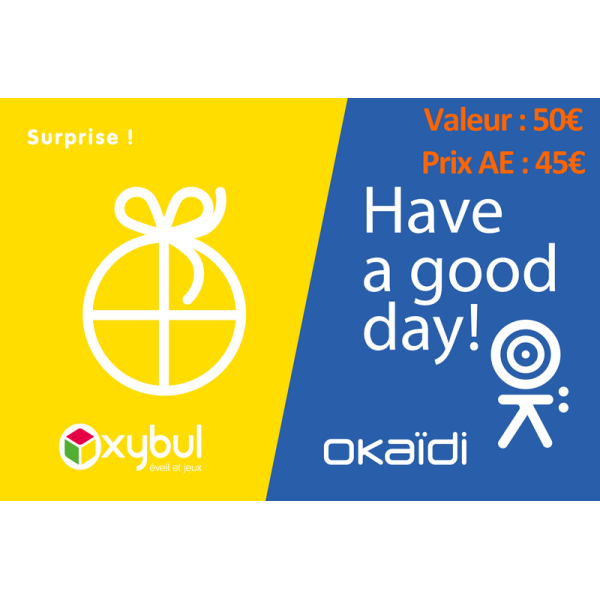 Carte cadeau Oxybul 50€ - Prix AE 45€ par Avantages Enseignants