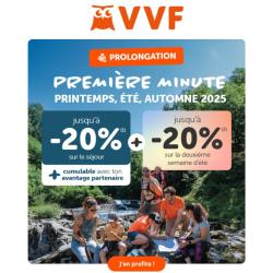 VVF Vacances 2025 Jusqu'à -20%*