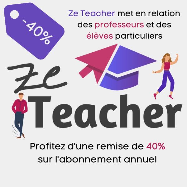 Donnez des cours particuliers avec l’abonnement premium de la plateforme Ze Teacher par Avantages Enseignants