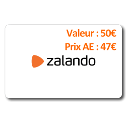 Carte cadeau Zalando 50€ - Prix AE 47€
