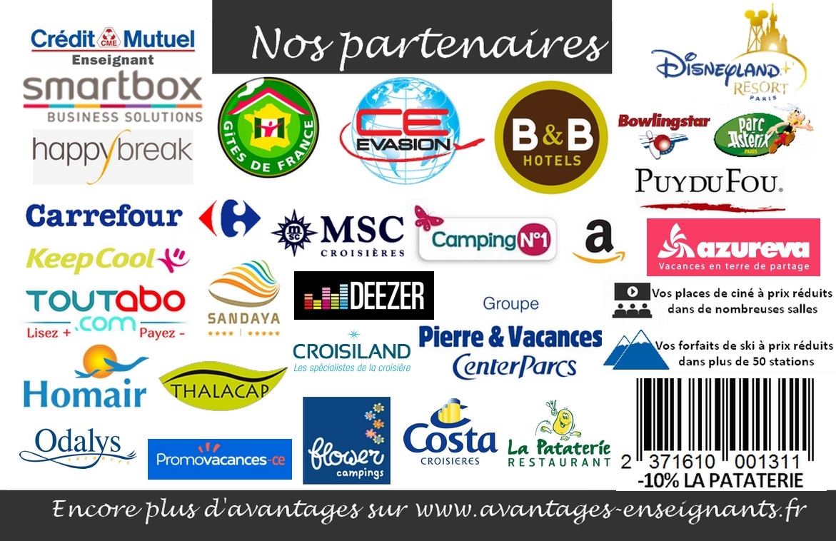 Carte AE Avantages Enseignants