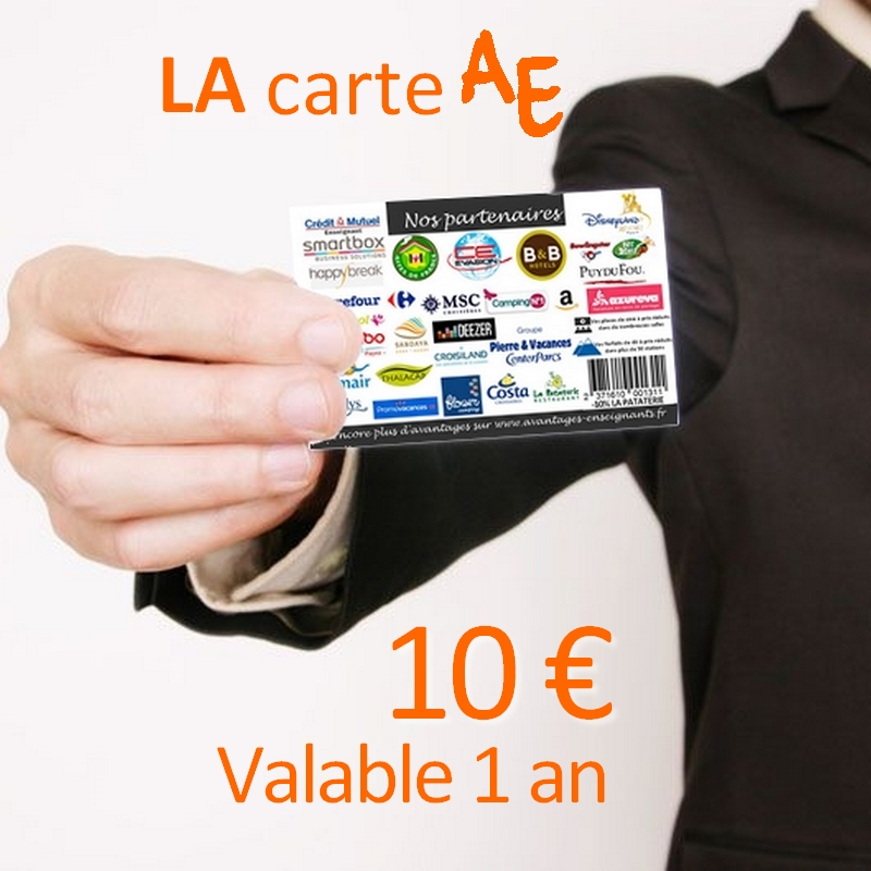 Carte AE Avantages Enseignants